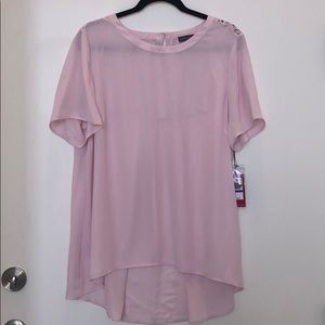 NWT VInce Camuto Pink Lace Back Tunic